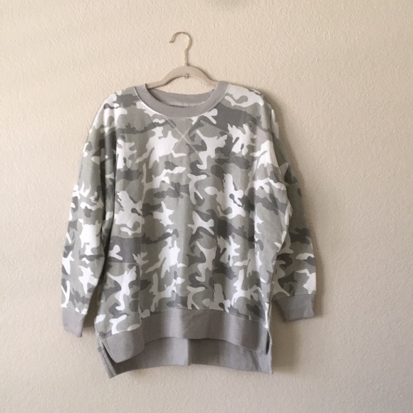 Ocean Drive Crewneck Sweatshirt Oversized Camouflage Medium - Picture 13 of 13